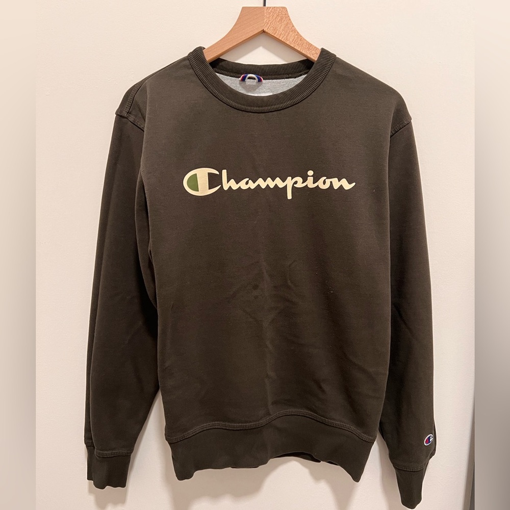 champion sweatshirt dark green size S